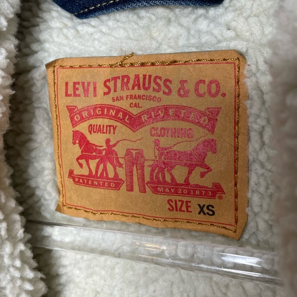Levi’s | Sherpa Lined Trucker Jacket Men’s XS/Women’s S - Picture 6 of 11